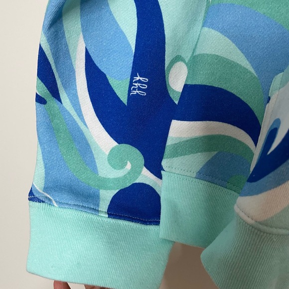 NWT Hill House The Allie Zip Up Ocean Kaleidoscope Fleece Small Hoodie - Picture 9 of 10